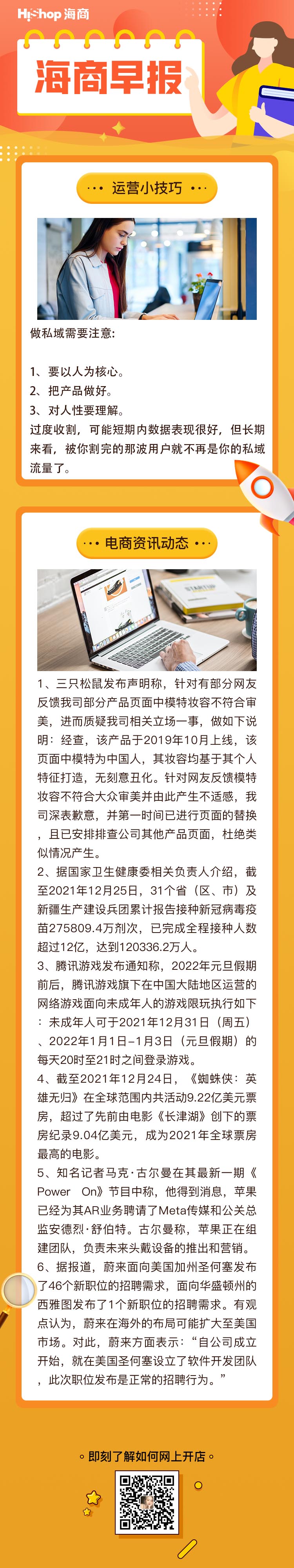 HiShop電商早報(bào)——2021年12月27日